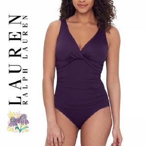 Ralph Lauren Eggplant Beach Club OnePiece Swimsuit